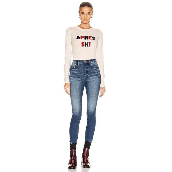 Frame Ali High Rise Cigarette Raw Edge Jean in Lupin, Size 31 - Picture 2 of 16